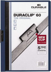 DURABLE - 11" Long x 8" Wide Report Cover - Dark Blue - USA Tool & Supply