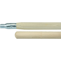 60″ Hardwood Handle, Threaded Metal Tip, 1-1/8″ Diameter - USA Tool & Supply