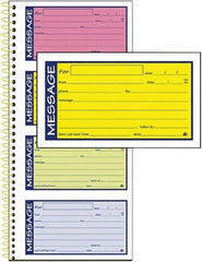 AT-A-GLANCE - 200 Sheet, 5-1/4 x 11", Call Book - Lime - USA Tool & Supply