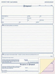 Adams Business Forms - 50 Sheet, 8-1/2 x 11-7/16", Sales Order Book - White, Canary & Pink - USA Tool & Supply