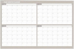 MasterVision - 36 x 48", Wall Calendar - White - USA Tool & Supply