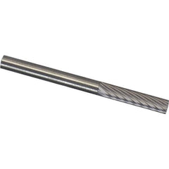 Made in USA - 3mm Cut Diam, 0.2362" Shank Diam, Cylinder Head Chipbreaker Cut Burr - Carbide, 12.7mm LOC, 50mm OAL - USA Tool & Supply