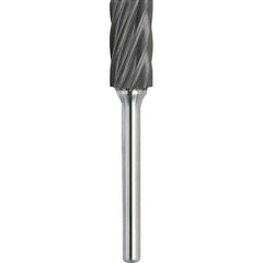 Made in USA - 19mm Cut Diam, 0.2362" Shank Diam, Cylinder Head Aluma Cut Burr - Carbide, 25mm LOC, 70mm OAL - USA Tool & Supply