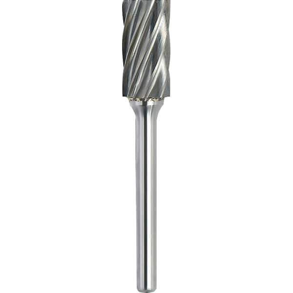 Made in USA - 8mm Cut Diam, 0.2362" Shank Diam, Cylinder Head Aluma Cut Burr - Carbide, 19mm LOC, 64mm OAL - USA Tool & Supply