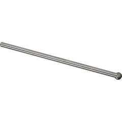 Made in USA - 1/4" Cut Diam, 1/4" Shank Diam, Ball Head Single Cut Burr - Carbide, 7/32" LOC, 6" OAL - USA Tool & Supply