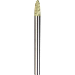 Made in USA - 1/8" Cut Diam, 1/4" Shank Diam, Tree with Radius Head Aluma Cut Burr - Carbide, 1/2" LOC, 2" OAL - USA Tool & Supply