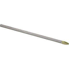 Made in USA - 1/2" Cut Diam, 0.2362" Shank Diam, Flame Head Single Cut Burr - Carbide, 32mm LOC, 182mm OAL - USA Tool & Supply