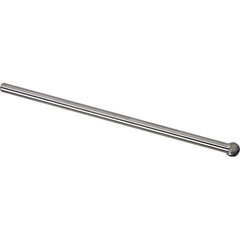 Made in USA - 1/2" Cut Diam, 1/4" Shank Diam, Ball Head Single Cut Burr - Carbide, 7/16" LOC, 6-1/2" OAL - USA Tool & Supply
