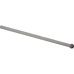Made in USA - 1/4" Cut Diam, 1/4" Shank Diam, Ball Head Single Cut Burr - Carbide, 7/32" LOC, 6-3/4" OAL - USA Tool & Supply