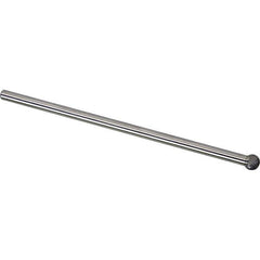 Made in USA - 9.5mm Cut Diam, 0.2362" Shank Diam, Ball Head Single Cut Burr - Carbide, 8mm LOC, 158mm OAL - USA Tool & Supply