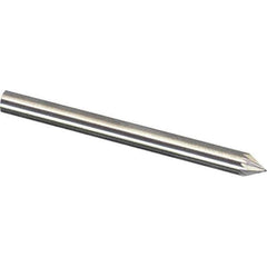 Made in USA - 6mm Cut Diam, 0.2362" Shank Diam, Cone Head Double Cut Burr - Carbide, 4mm LOC, 50mm OAL - USA Tool & Supply