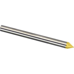 Made in USA - 6mm Cut Diam, 0.2362" Shank Diam, Cone Head Aluma Cut Burr - Carbide, 4mm LOC, 50mm OAL - USA Tool & Supply