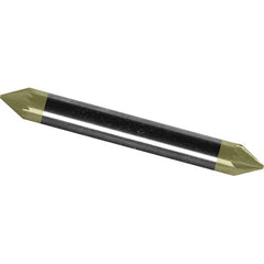 Made in USA - 1/4" Cut Diam, 1/4" Shank Diam, Cone Head Diamond Cut Burr - Carbide, 3/16" LOC, 2" OAL - USA Tool & Supply