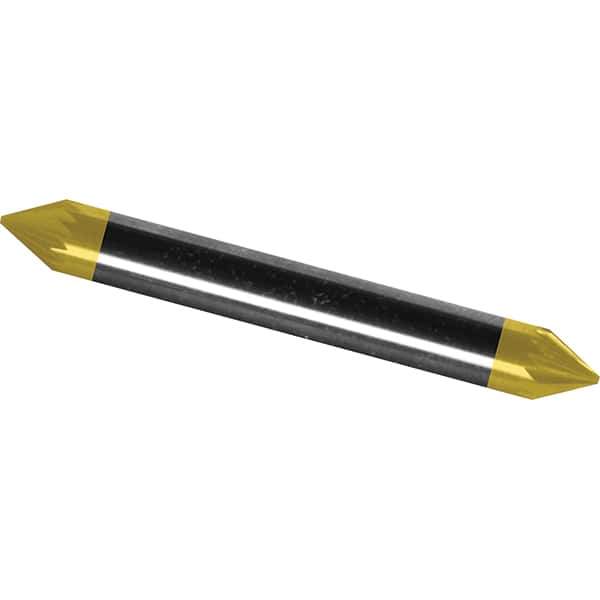 Made in USA - 1/8" Cut Diam, 1/8" Shank Diam, Cone Head Aluma Cut Burr - Carbide, 3/32" LOC, 1-1/2" OAL - USA Tool & Supply