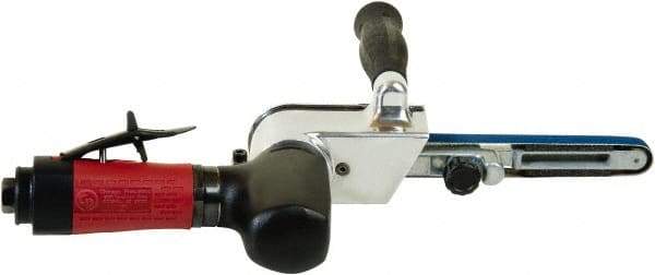 Chicago Pneumatic - 1/2 x 18 Inch, 20,000 RPM Air Belt Sander - 0.5 Hp, 1/4 Inch Inlet, 10.24 CFM Air Consumption, Rear Exhaust - USA Tool & Supply