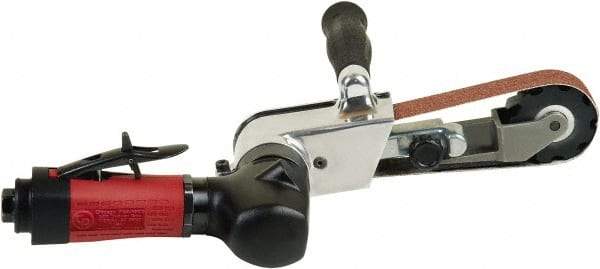 Chicago Pneumatic - 1 x 18 Inch, 22,000 RPM Air Belt Sander - 0.75 Hp, 1/4 Inch Inlet, 7.95 CFM Air Consumption, Rear Exhaust - USA Tool & Supply
