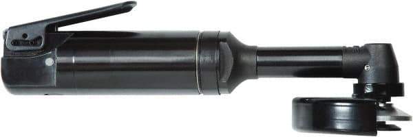 Chicago Pneumatic - 4" Wheel Diam, 13,500 RPM, Pneumatic Angle & Disc Grinder - 3/8-24 Spindle, 8.2 CFM, Side Exhaust - USA Tool & Supply