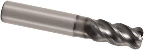 Seco - 16mm, 4 Flute, Single End, Solid Carbide, 3.1mm Corner Radius End Mill - 100mm OAL, 42° Helix, Right Hand Flute, 32mm LOC, Right Hand Cut, 45mm Extended Reach - USA Tool & Supply