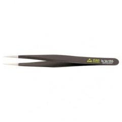 3C SA FINE ROUNDED SHORTER TWEEZERS - USA Tool & Supply