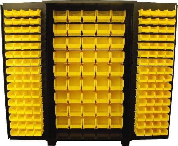 Jamco - 173 Bin Storage Cabinet - Steel, 48" Wide x 24" Deep x 78" High, Black - USA Tool & Supply