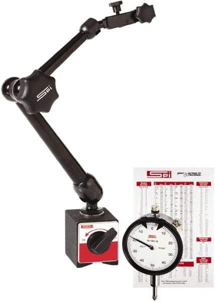 SPI - 1" Range, 0-100-0, 0-50-0 Dial Reading, 0.001" Graduation Dial Drop Indicator - 2-1/4" Dial - USA Tool & Supply