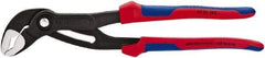 Knipex - 12" OAL, 2-3/4" Max Capacity, 30 Position Water Pump Tongue & Groove Pliers - V-Jaws, Ergo Dual Component Cushion Grip Handles - USA Tool & Supply