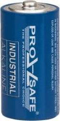 PRO-SAFE - Size C, Alkaline, Standard Battery - 1.5 Volts, Flat Terminal, LR14 - USA Tool & Supply