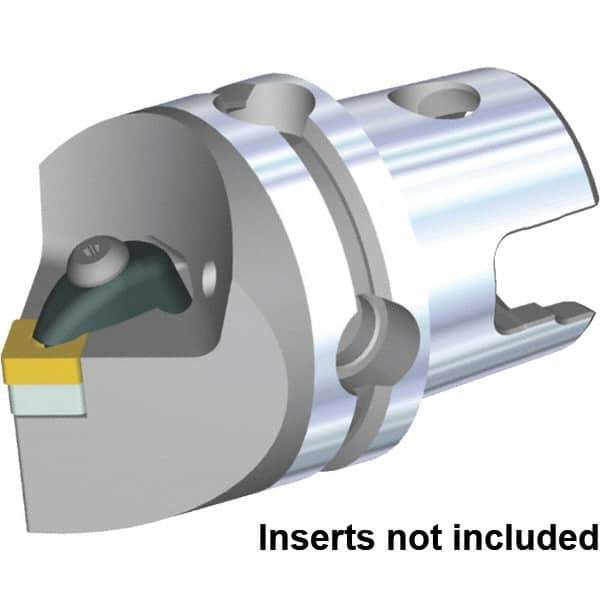 Kennametal - Neutral Cut, Size KM50TS, SN.. 120408 & SN.. 432 Insert Compatiblity, External Modular Turning & Profiling Cutting Unit Head - 50mm Head Length, Through Coolant, Series Kenclamp - USA Tool & Supply