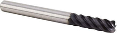 Kennametal - 3/8", 5 Flute, Single End, Solid Carbide, 0.03" Corner Radius End Mill - 4" OAL, 43° Helix, Right Hand Flute, 1-1/8" LOC, Right Hand Cut - USA Tool & Supply