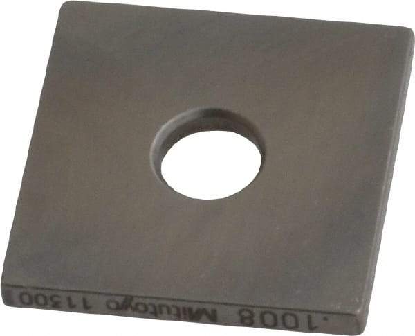 Mitutoyo - 0.1008" Square Steel Gage Block - Accuracy Grade 0, Includes Certificate of Inspection - USA Tool & Supply