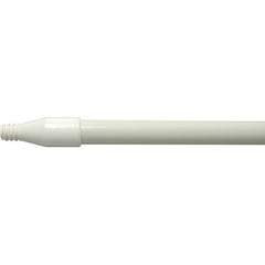 60″ Fiberglass Handle, Threaded, 1″ Diameter, White, Food Service - USA Tool & Supply