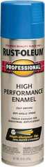 Rust-Oleum - Safety Blue, Gloss, Rust Proof Enamel Spray Paint - 14 Sq Ft per Can, 15 oz Container, Use on Multipurpose - USA Tool & Supply