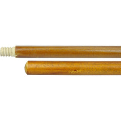 48″ Hardwood Handle, Threaded Wood Tip, 15/16″ Diameter - USA Tool & Supply