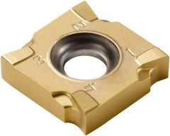 Seco - SNHQ120308 M07 Grade F40M Carbide Milling Insert - TiAlN/TiN Finish, 0.127" Thick, 1/2" Inscribed Circle, 0.031" Corner Radius - USA Tool & Supply