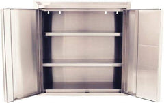 Jamco - 2 Shelf Wall Storage Cabinet - Stainless Steel, 30" Wide x 12" Deep x 30" High - USA Tool & Supply