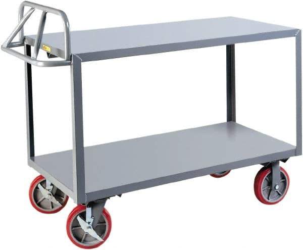 Little Giant - 3,600 Lb Capacity, 24" Wide x 53-1/2" Long x 42" High Shelf Cart - 2 Shelf, Steel - USA Tool & Supply