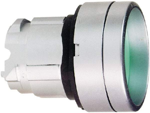 Schneider Electric - 22mm Mount Hole, Recessed, Pushbutton Switch Only - Round, Green Pushbutton, Nonilluminated, Momentary (MO) - USA Tool & Supply