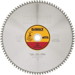 DeWALT - 14" Diam, 1" Arbor Hole Diam, 90 Tooth Wet & Dry Cut Saw Blade - Carbide-Tipped, Standard Round Arbor - USA Tool & Supply