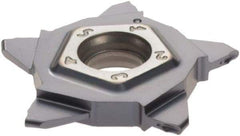 Iscar - PENTA24N100 J IC908 Grade, 0.0394" Cutting Width, Carbide Cutoff Insert - Neutral Lead Angle, 0.0197" Cnr Rad, TiN/TiAlN Coated - USA Tool & Supply