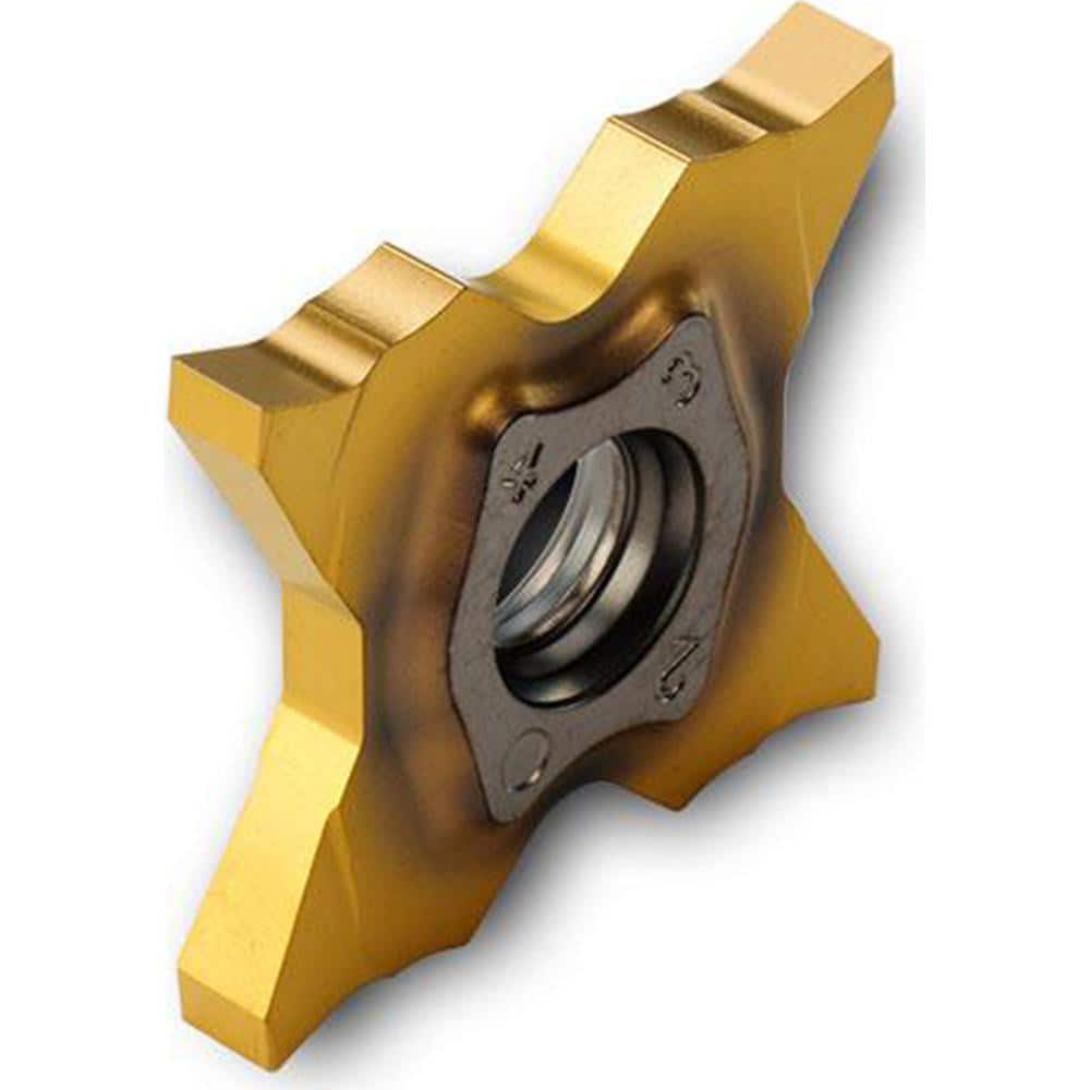 Grooving Insert: TQSS TT9080, Solid Carbide TiAlN & TiN Finish, Neutral, 0.098″ Cutting Width, Series TQS27