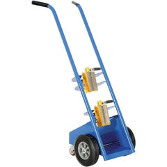 Vestil - 350 Lb Capacity 50" OAH Hand Truck - Dual Handle, Metal, Rubber Wheels - USA Tool & Supply