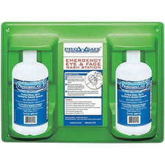 PRO-SAFE - 32 oz, Disposable Eyewash Double Station - Approved by FDA - USA Tool & Supply