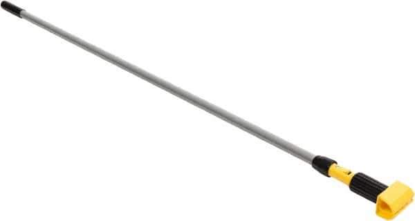 Rubbermaid - 60" Standard Aluminum Clamp Jaw Mop Handle - 5" Mop Head Band, Plastic Connector, Use with Wet Mops - USA Tool & Supply