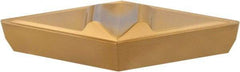 Hertel - VPGR331, HC120 Grade Carbide Profiling Insert - TiN Finish, 8° Relief Angle, Diamond, 3/16" Thick, 0.015" Corner Radius, 3/8" Inscribed Circle - USA Tool & Supply