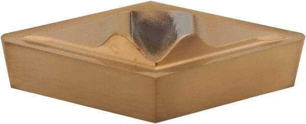Hertel - DPGR432, HC120 Grade Carbide Profiling Insert - TiN Finish, 8° Relief Angle, Diamond, 3/16" Thick, 0.031" Corner Radius, 1/2" Inscribed Circle - USA Tool & Supply