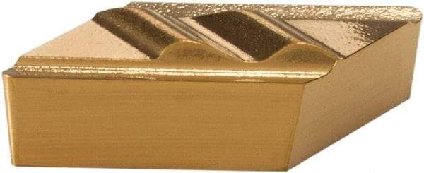 Hertel - IPR132, HC335 Grade Carbide Profiling Insert - TiN Finish, 8° Relief Angle, Parallelogram, 3/16" Thick, 0.031" Corner Radius - USA Tool & Supply
