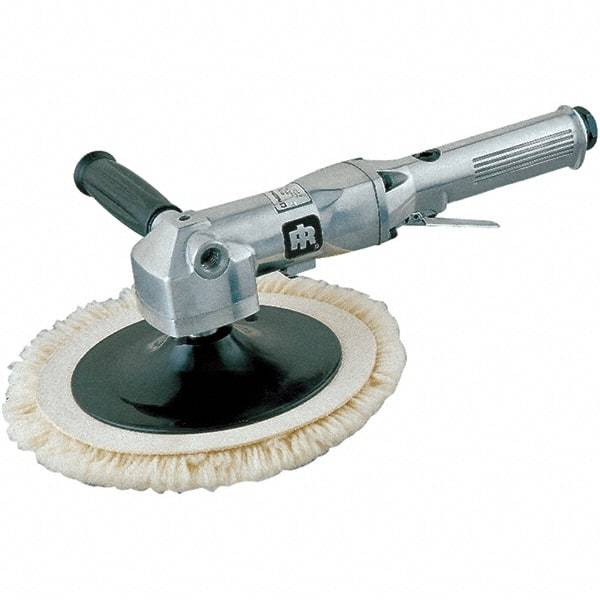 Ingersoll-Rand - 7" Pad Diam, 2,500 RPM, 0.4 hp, Handheld Pneumatic Buffer - 226 LPS, 5/8-11" Spindle Thread, 1/4" Inlet - USA Tool & Supply