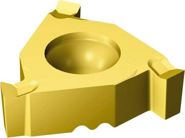 Sandvik Coromant - 0.375254 C Grade 1135, 1/16" Cutting Width Carbide Grooving Insert - 1.85mm Max Depth of Cut, Right Hand, 0.08mm Corner Radius, TiCrAlN/TiN Finish - USA Tool & Supply
