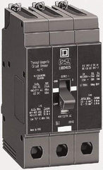 Square D - 25 Amp, 480Y/277 V, 3 Pole, Bolt On Miniature Circuit Breaker - 65 kA Breaking Capacity, 12, 14 AWG - USA Tool & Supply