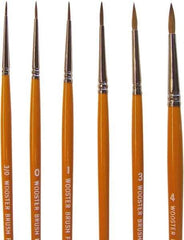 Wooster Brush - #1 Sable Artist's Paint Brush - 3/32" Wide, 5/16" Bristle Length, 5-45/64" Plastic Handle - USA Tool & Supply